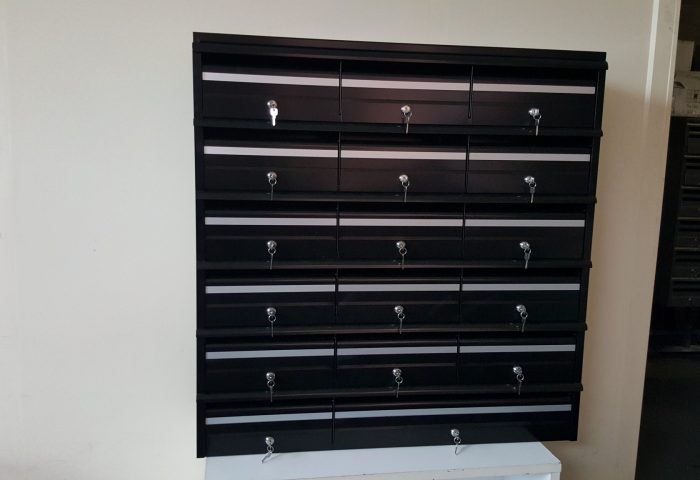 Wall mounted letterbox bank